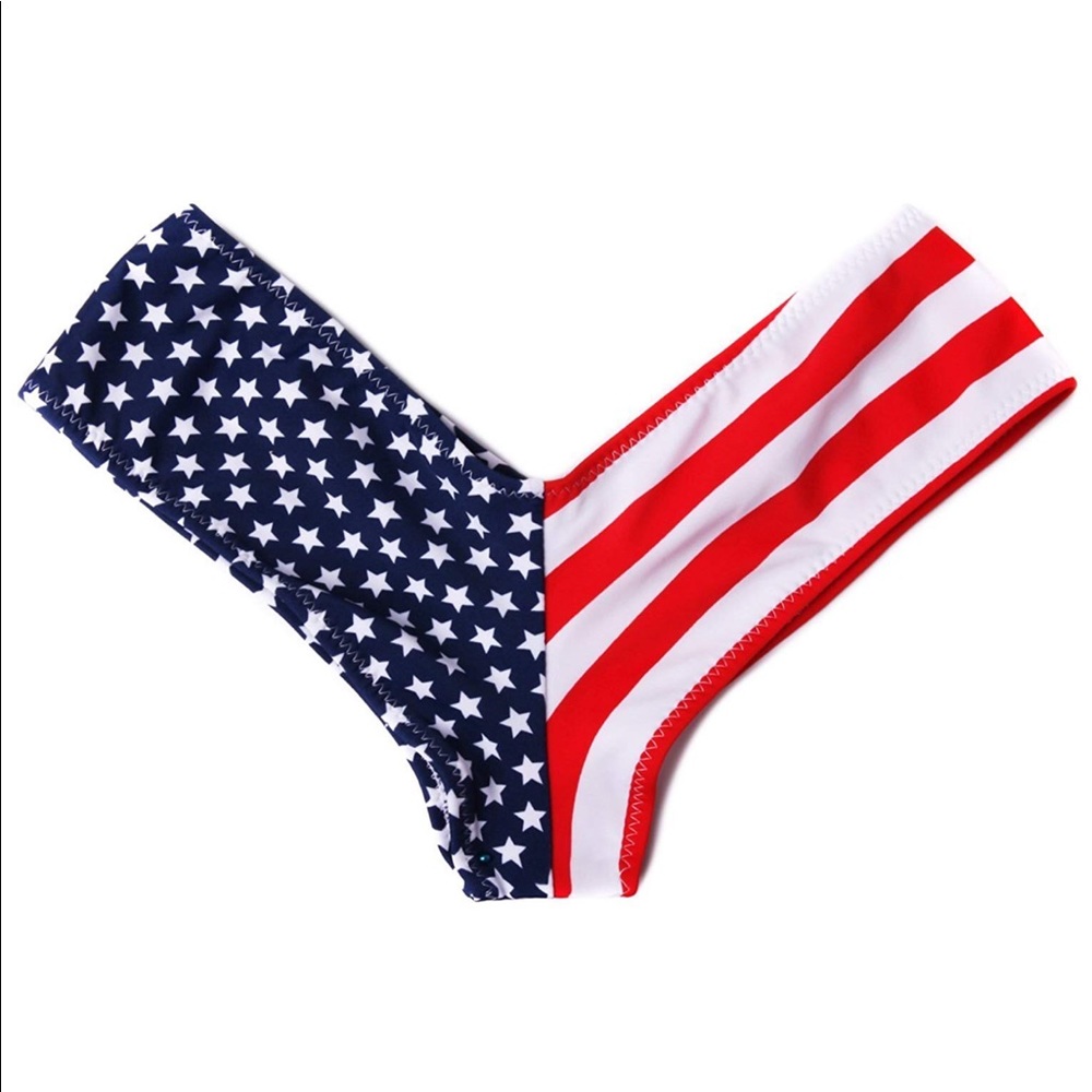 American Flag cheeky bikini bottom